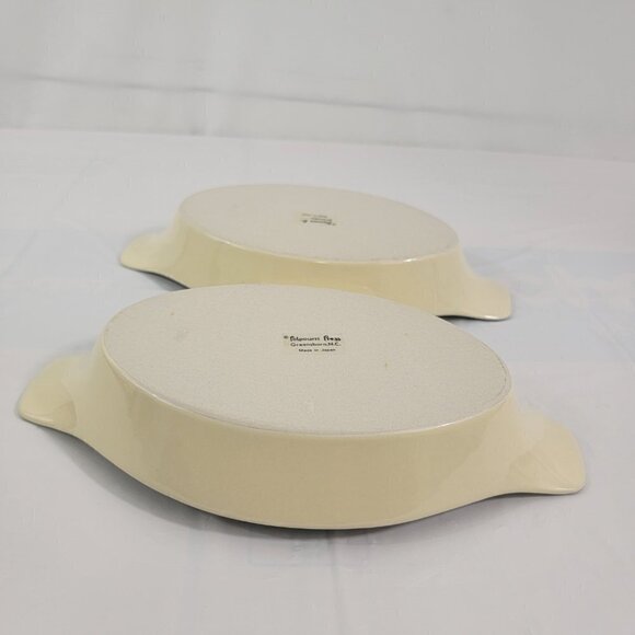 Potpourri Press Japan Oval Stoneware Serving Baking Casserole Dish – Set of 2 - Picture 15 of 16